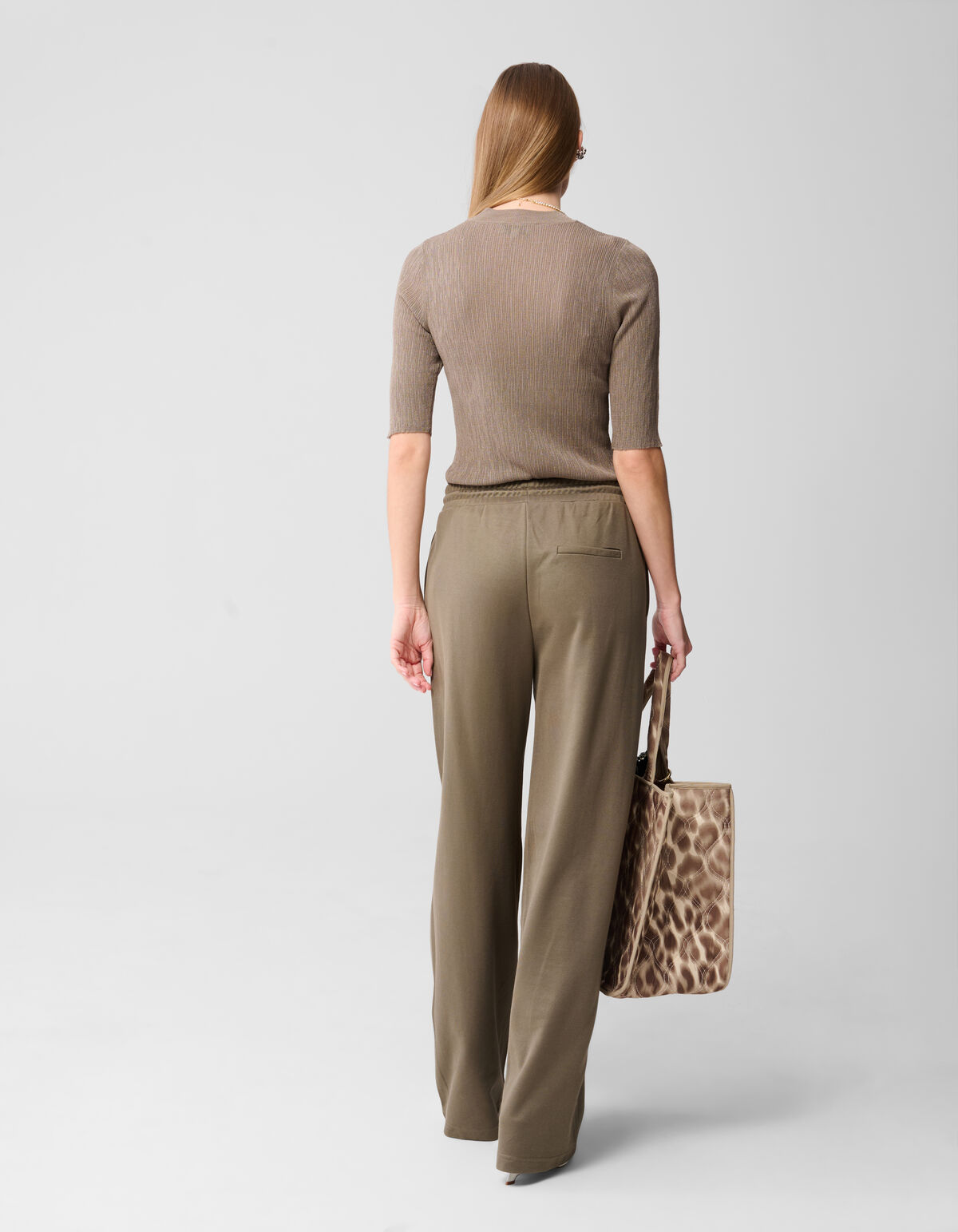 Wave Wide Leg Broek Donkergroen SHOEBY WOMEN