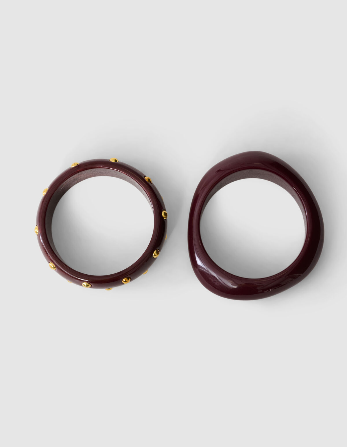 Bangle Stud Set Bruin/Donkerrood SHOEBY ACCESSOIRES