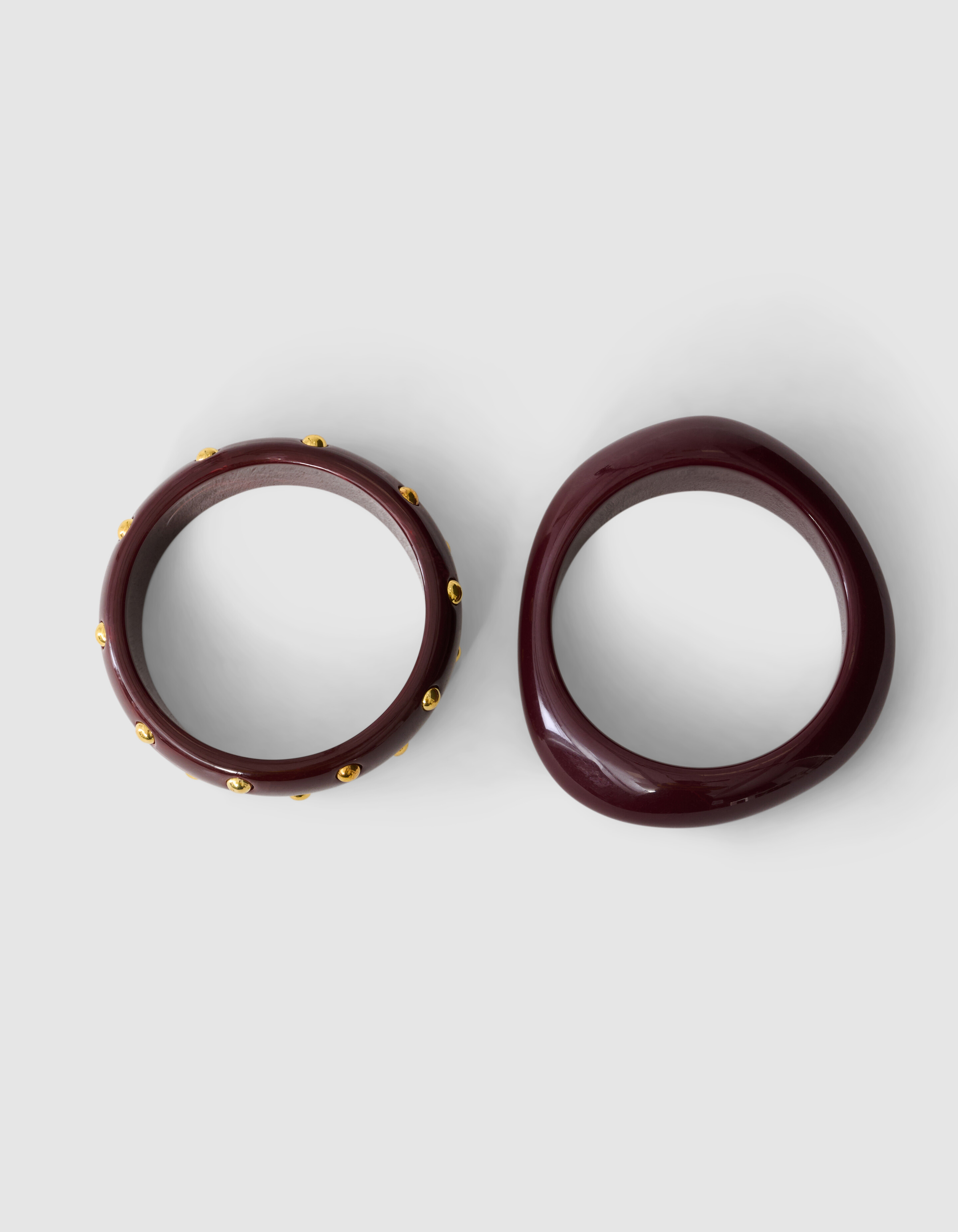 Bangle Stud Set Bruin/Donkerrood SHOEBY ACCESSOIRES