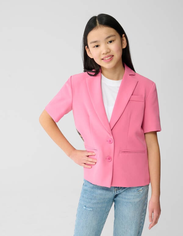 Sequin Leopard Blazer Roze SHOEBY GIRLS