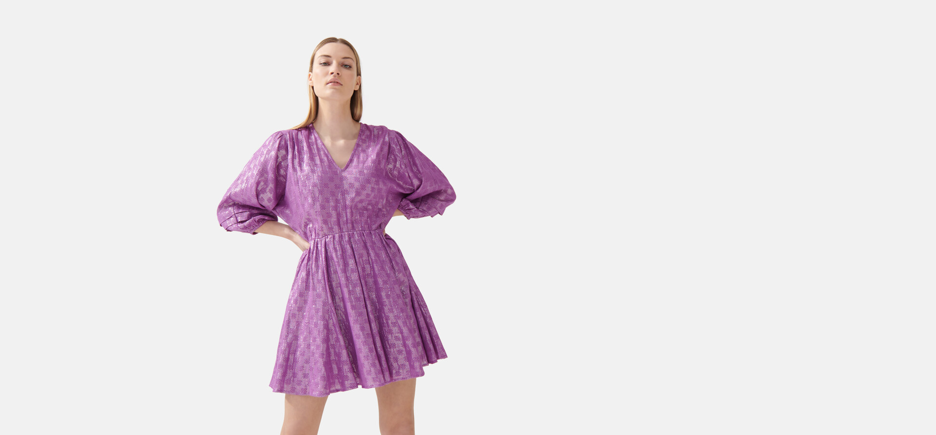 Voile Jurk Paars By Fred SHOEBY WOMEN