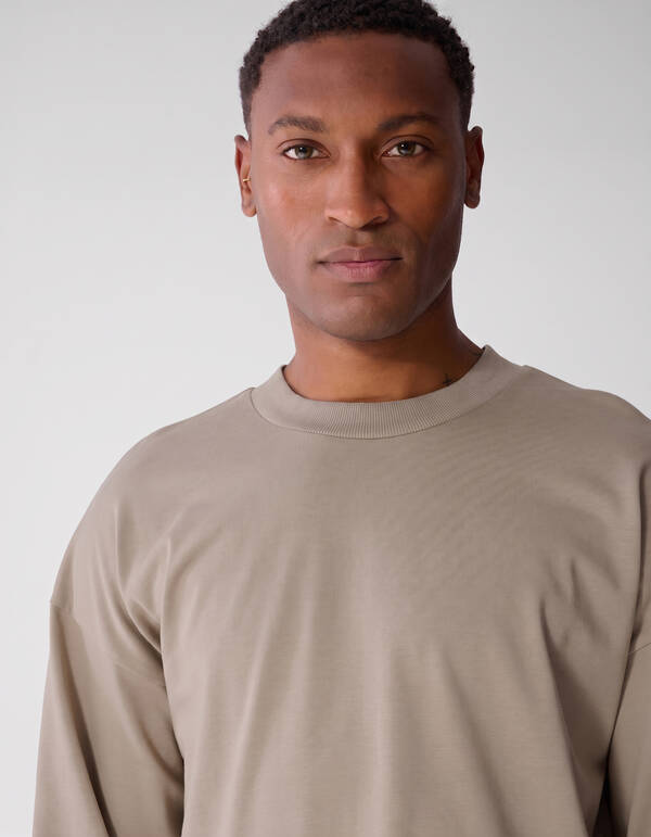 Basis Relaxed Fit Longsleeve Lichtgroen SHOEBY MEN
