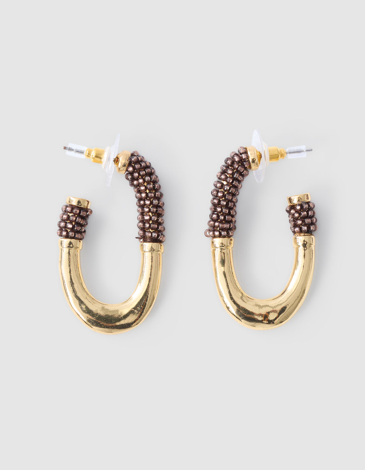 Beaded Oval Oorbellen Goud SHOEBY ACCESSOIRES