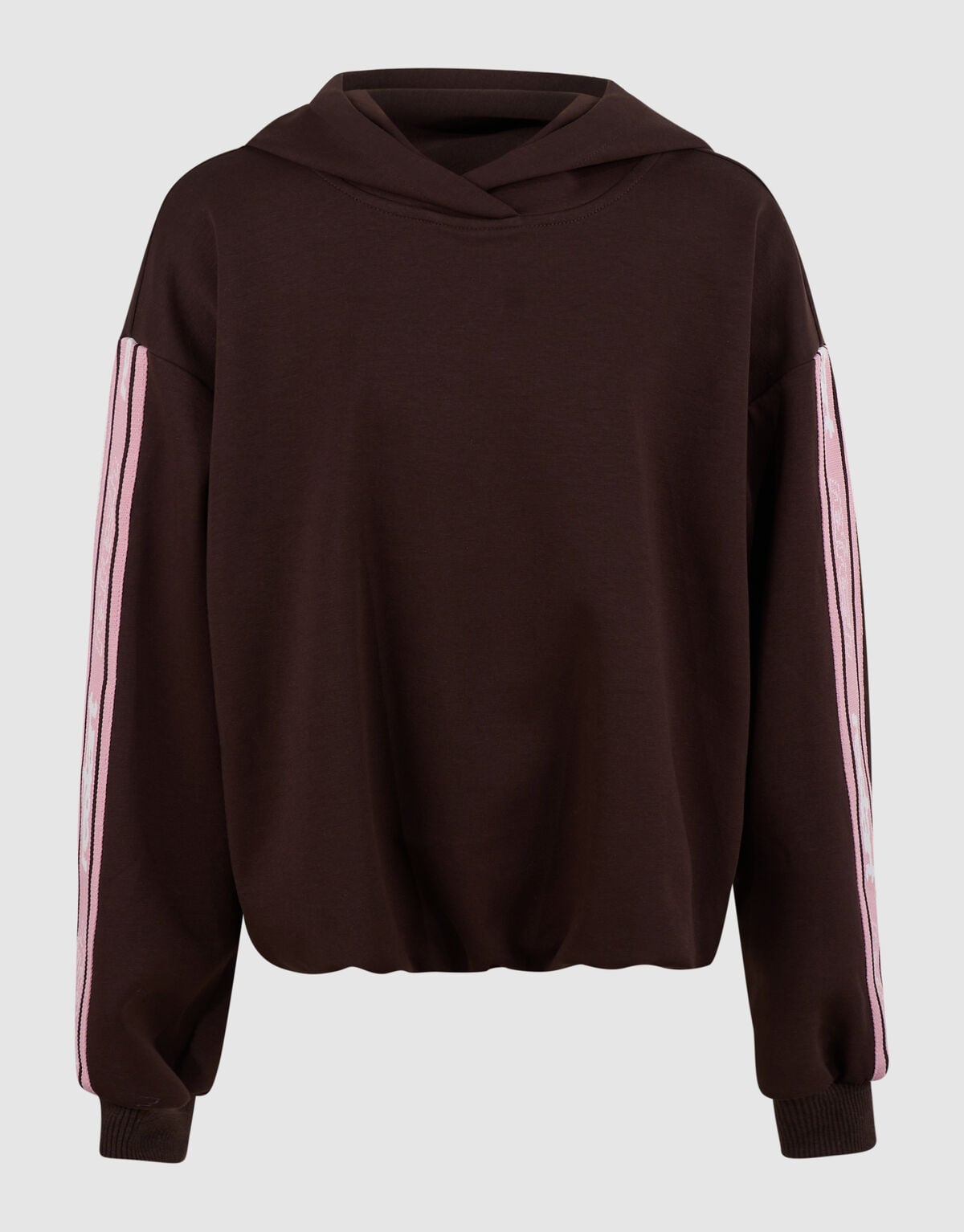 Tape Balloon Fit Hoodie Donkerbruin SHOEBY GIRLS