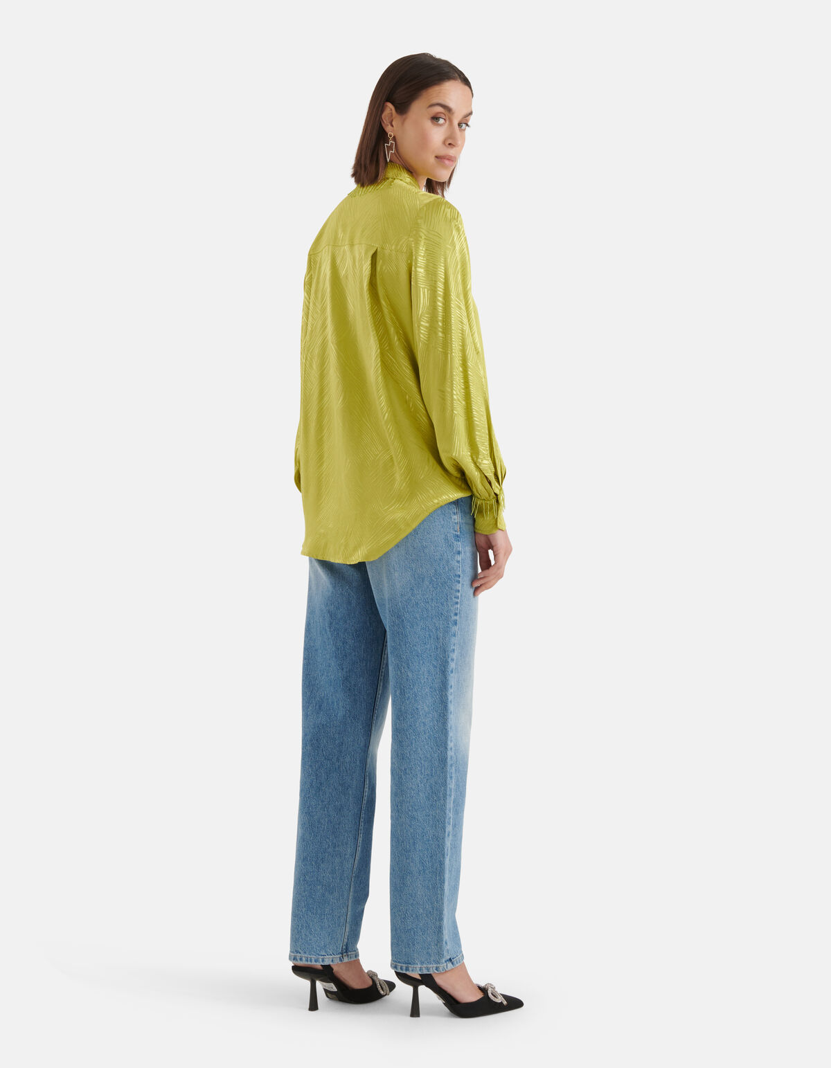 Fringe Blouse Limoengroen SHOEBY WOMEN