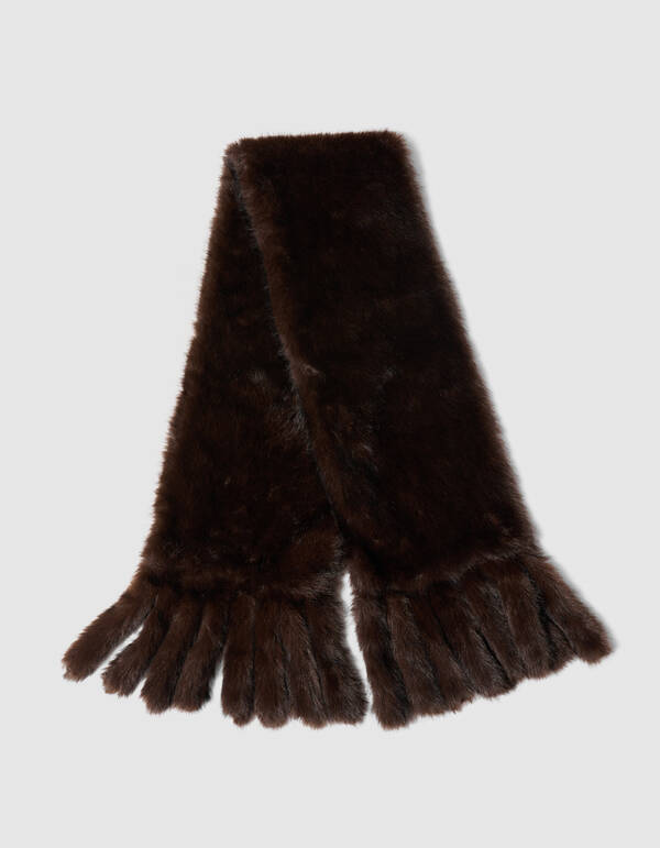 Faux Fur Sjaal Donkerbruin By Lonneke SHOEBY ACCESSOIRES