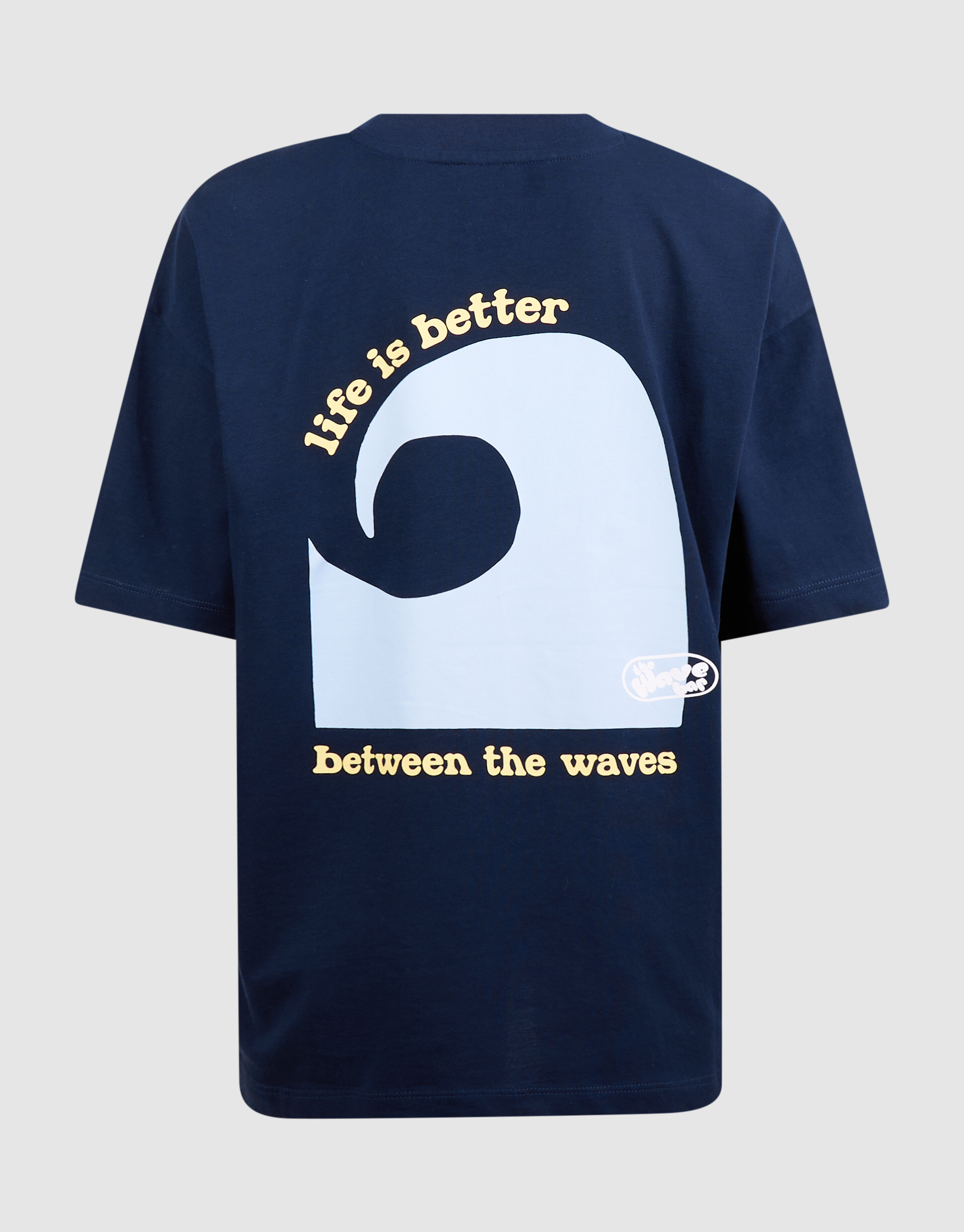 Oversized Waves Artwork T-shirt Donkerblauw SHOEBY BOYS