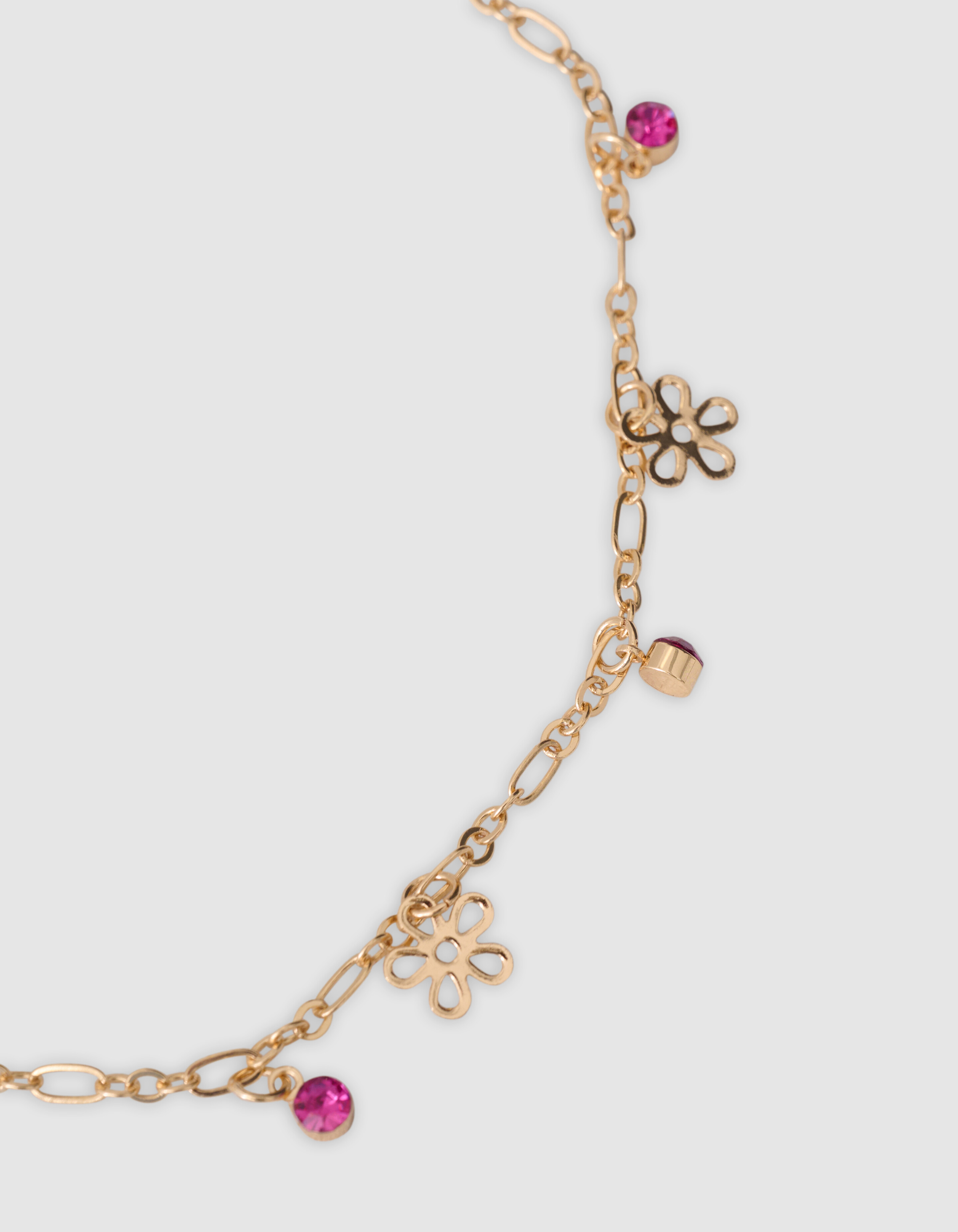 Flower Strass Ketting Goud SHOEBY ACCESSOIRES