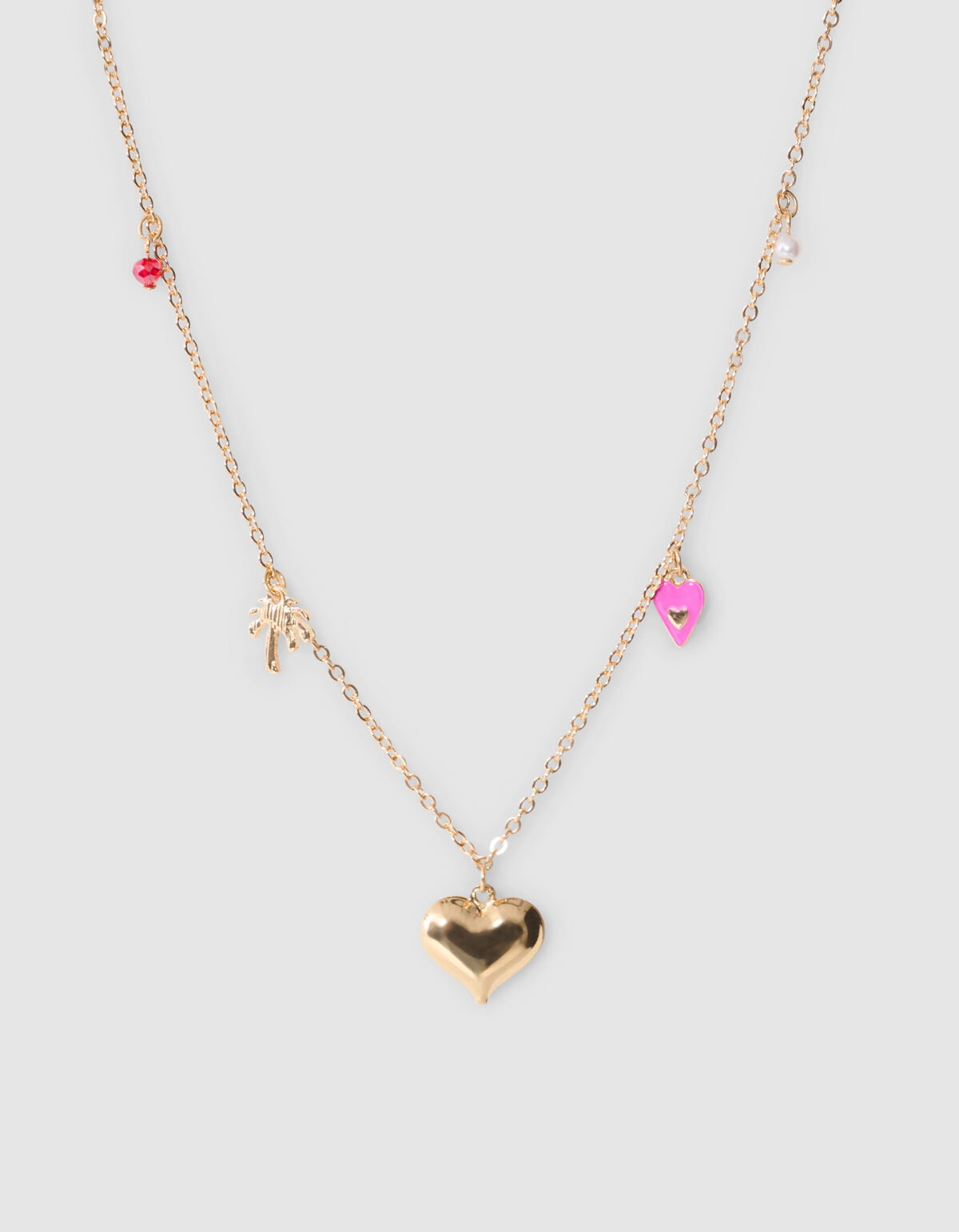Palm Love Charm Ketting Goud SHOEBY ACCESSOIRES