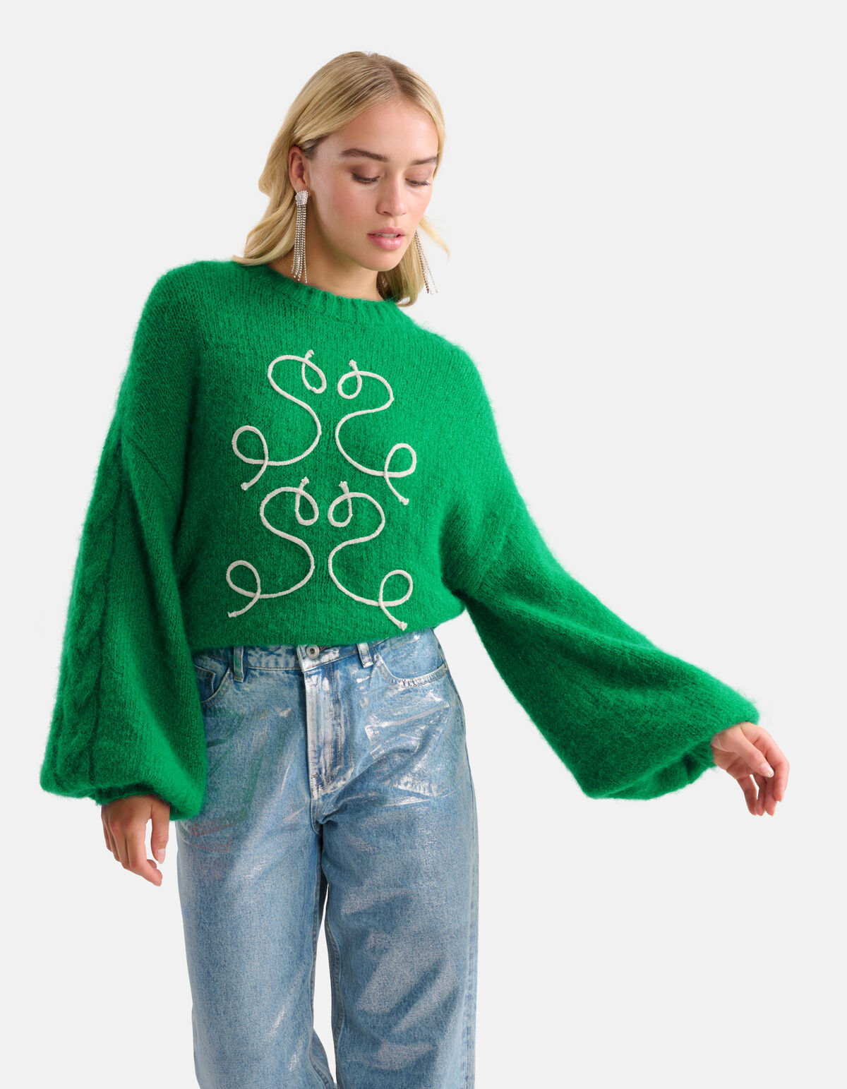 Kabeltrui Groen SHOEBY WOMEN