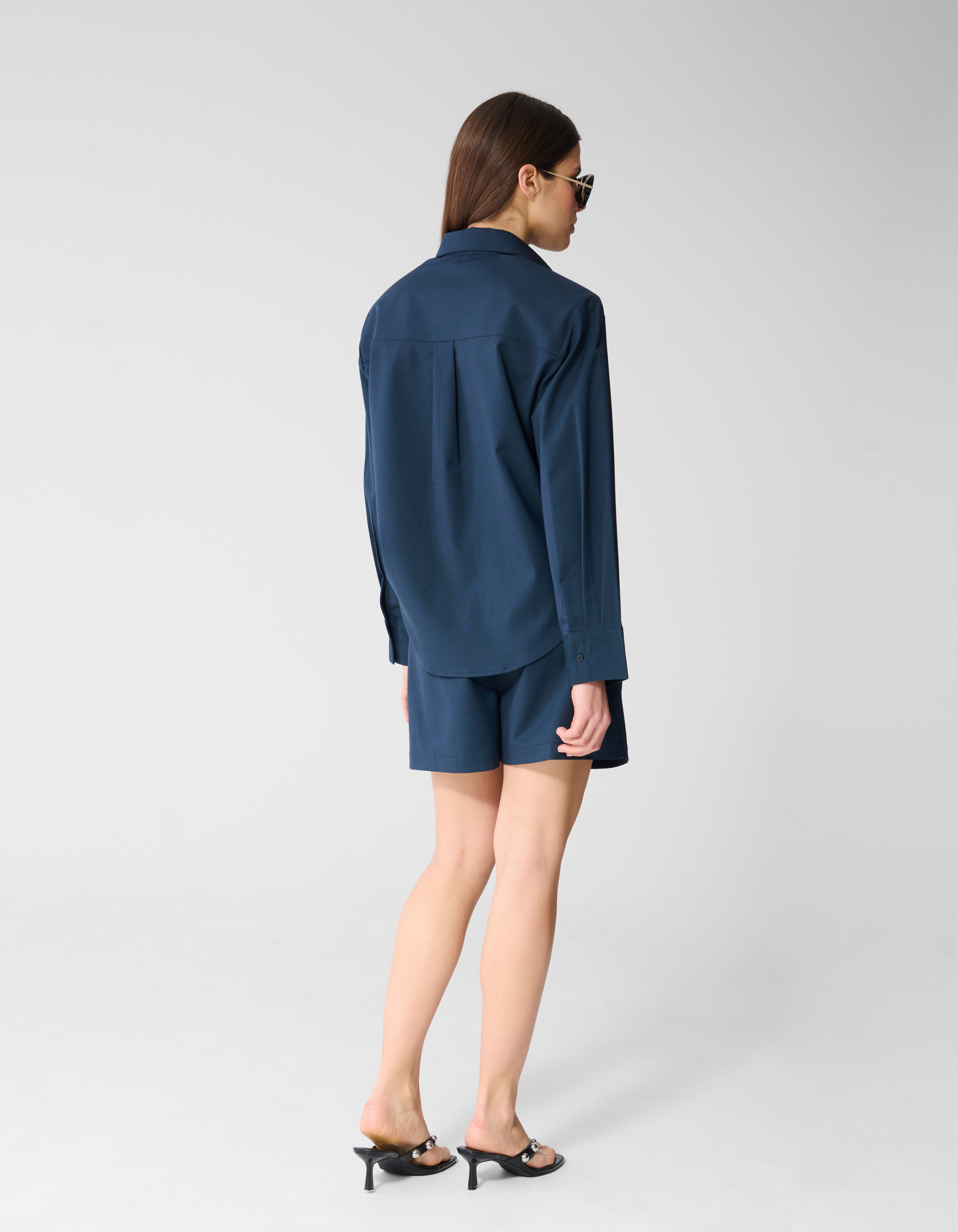 Ruiten Padded Blouse Donkerblauw SHOEBY WOMEN