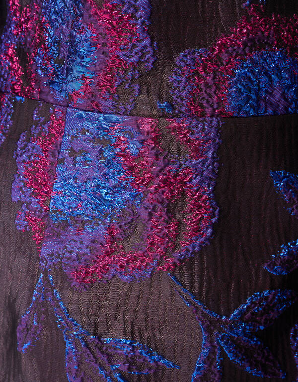 Jacquard Mini Jurk Paars/Zwart SHOEBY WOMEN