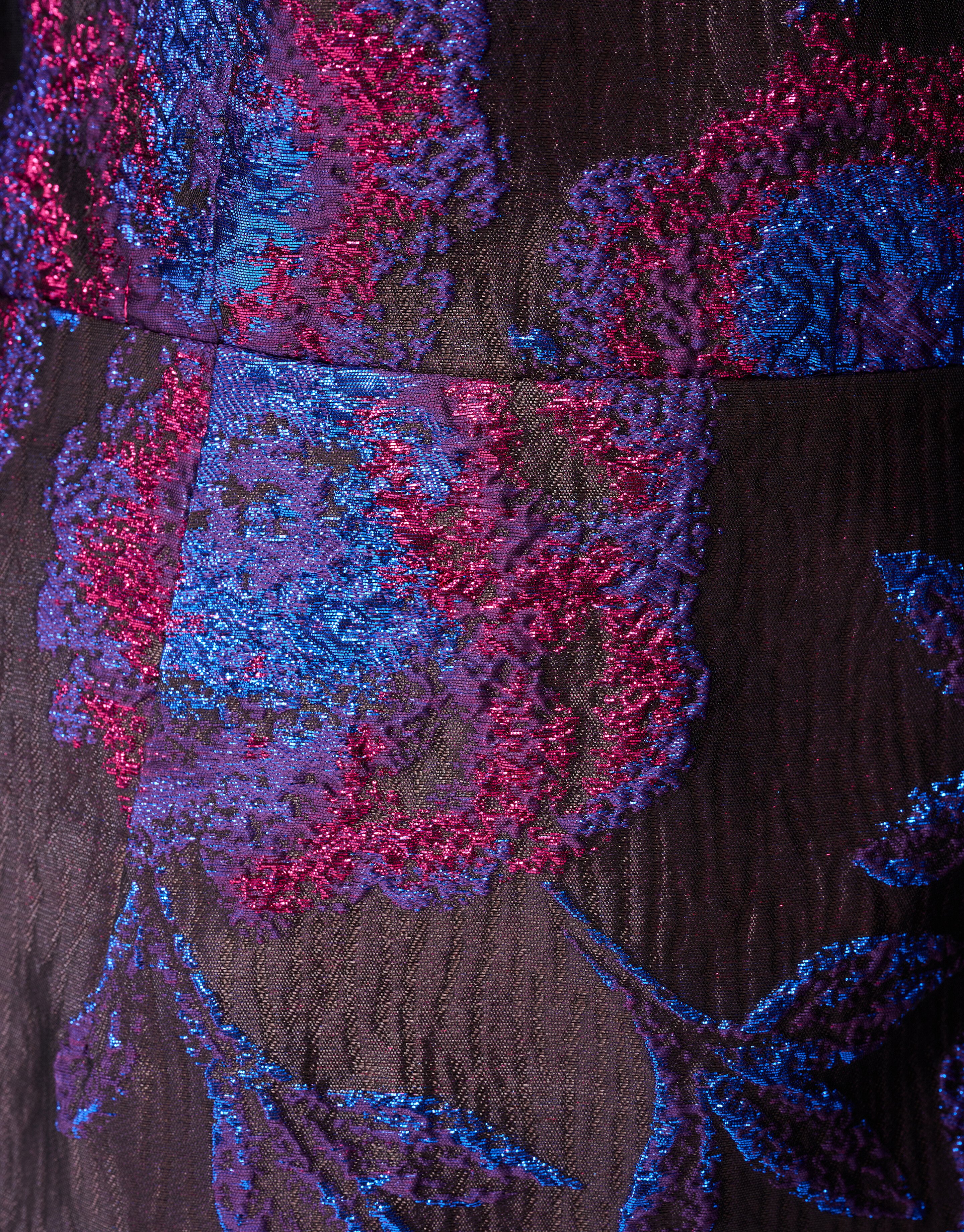 Jacquard Mini Jurk Paars/Zwart SHOEBY WOMEN