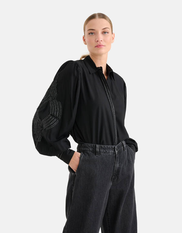 Lurex Tape Blouse Zwart By Mieke SHOEBY WOMEN