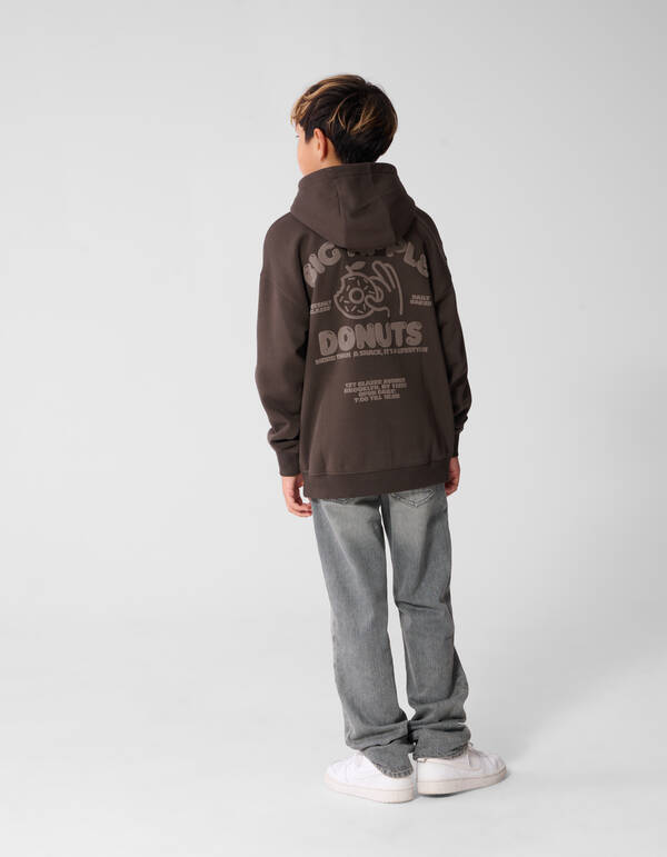 Donut Hoodie Donkerbruin SHOEBY BOYS