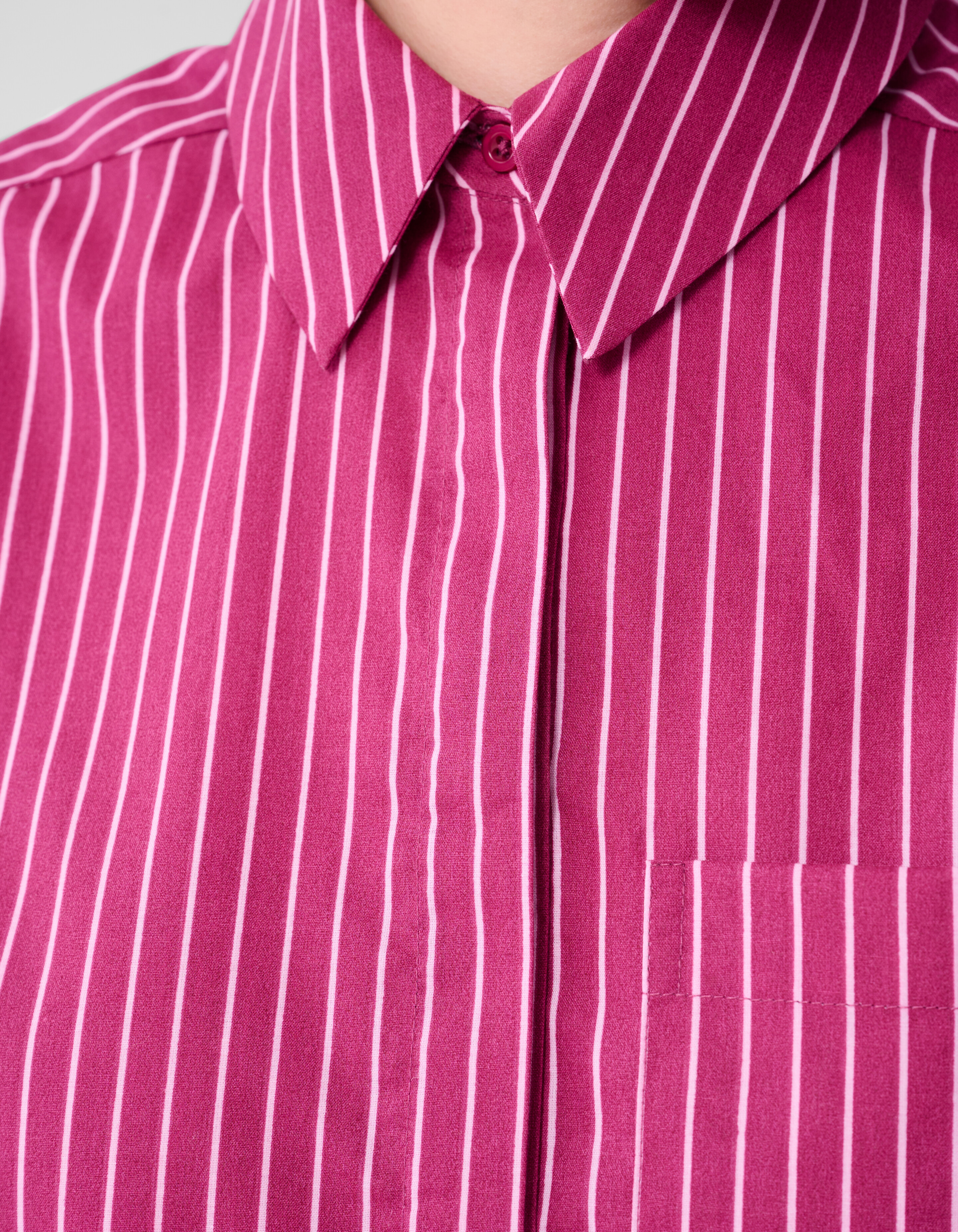 Pinstripe Blouse Donkerroze SHOEBY WOMEN