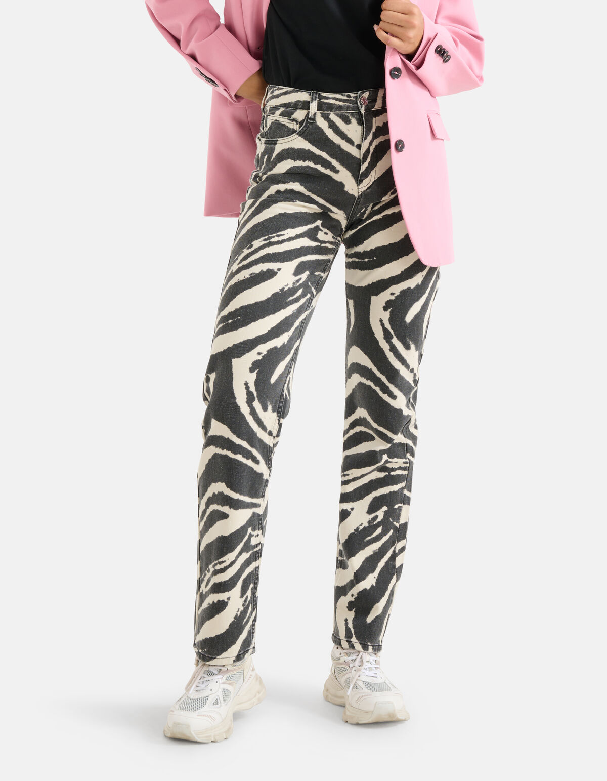 Zebraprint Jeans Zwart SHOEBY WOMEN