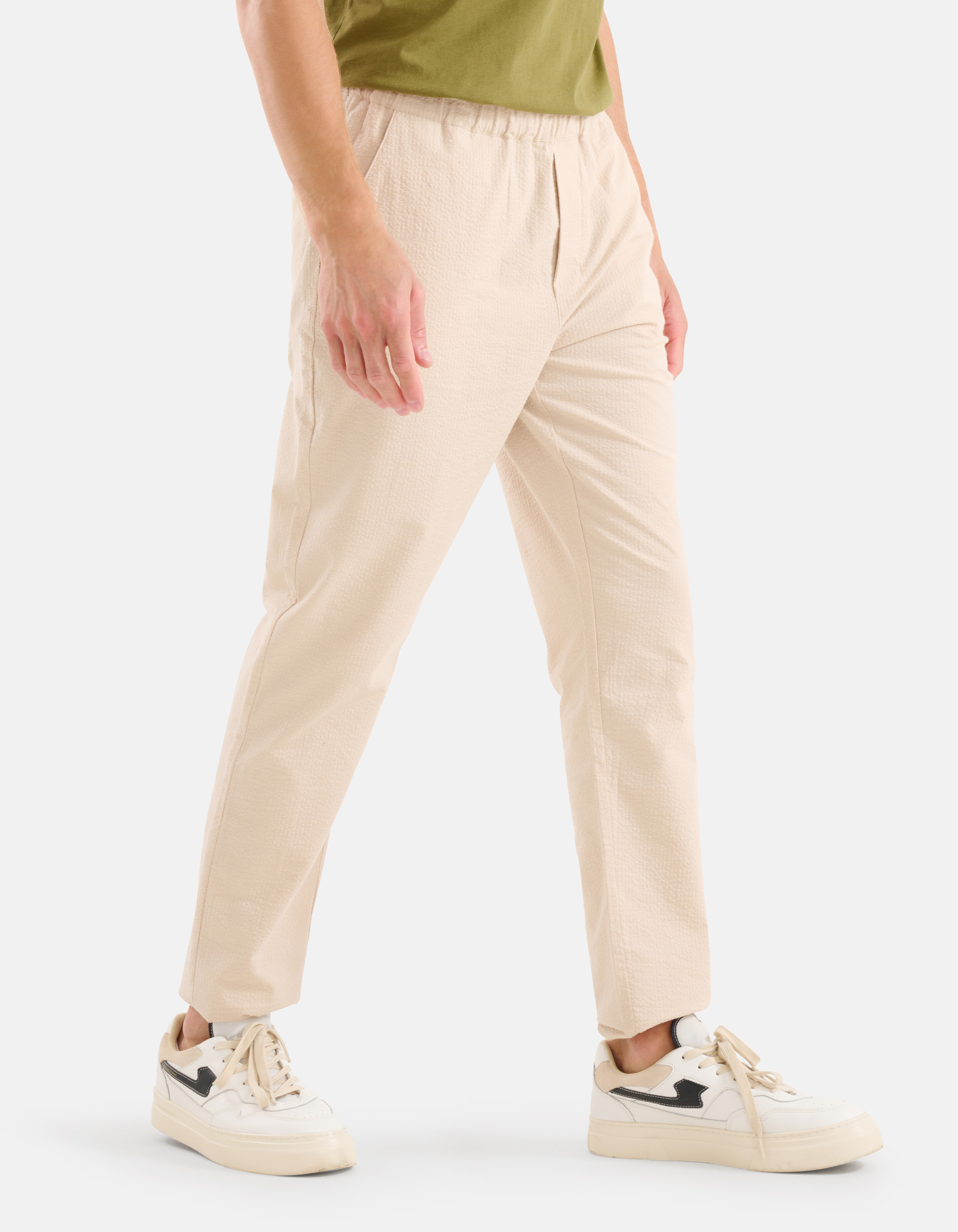 Seersucker Broek Beige SHOEBY MEN
