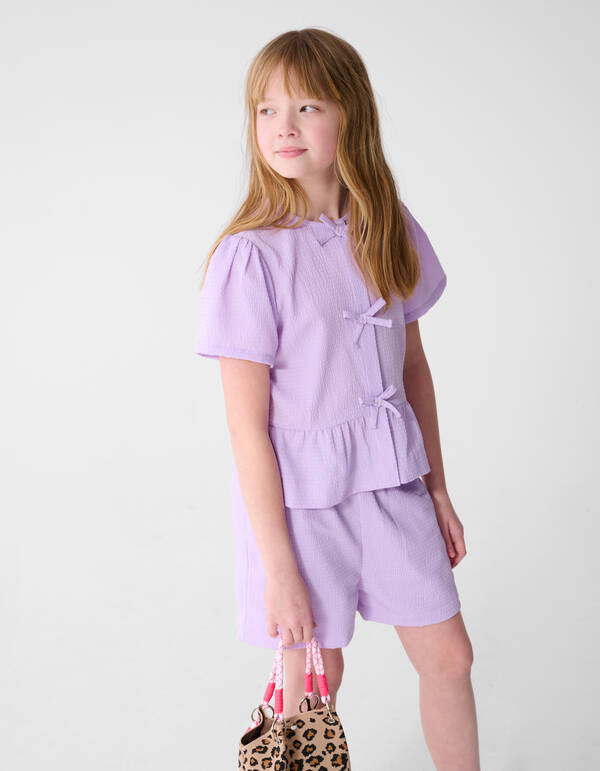 Strik Stripe Blouse Lichtpaars SHOEBY GIRLS