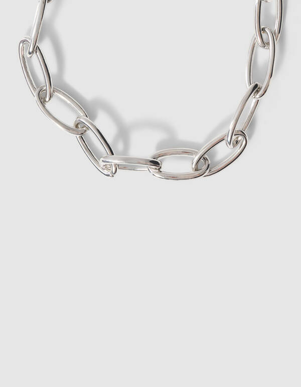 Oval Chain Ketting Zilver SHOEBY ACCESSOIRES