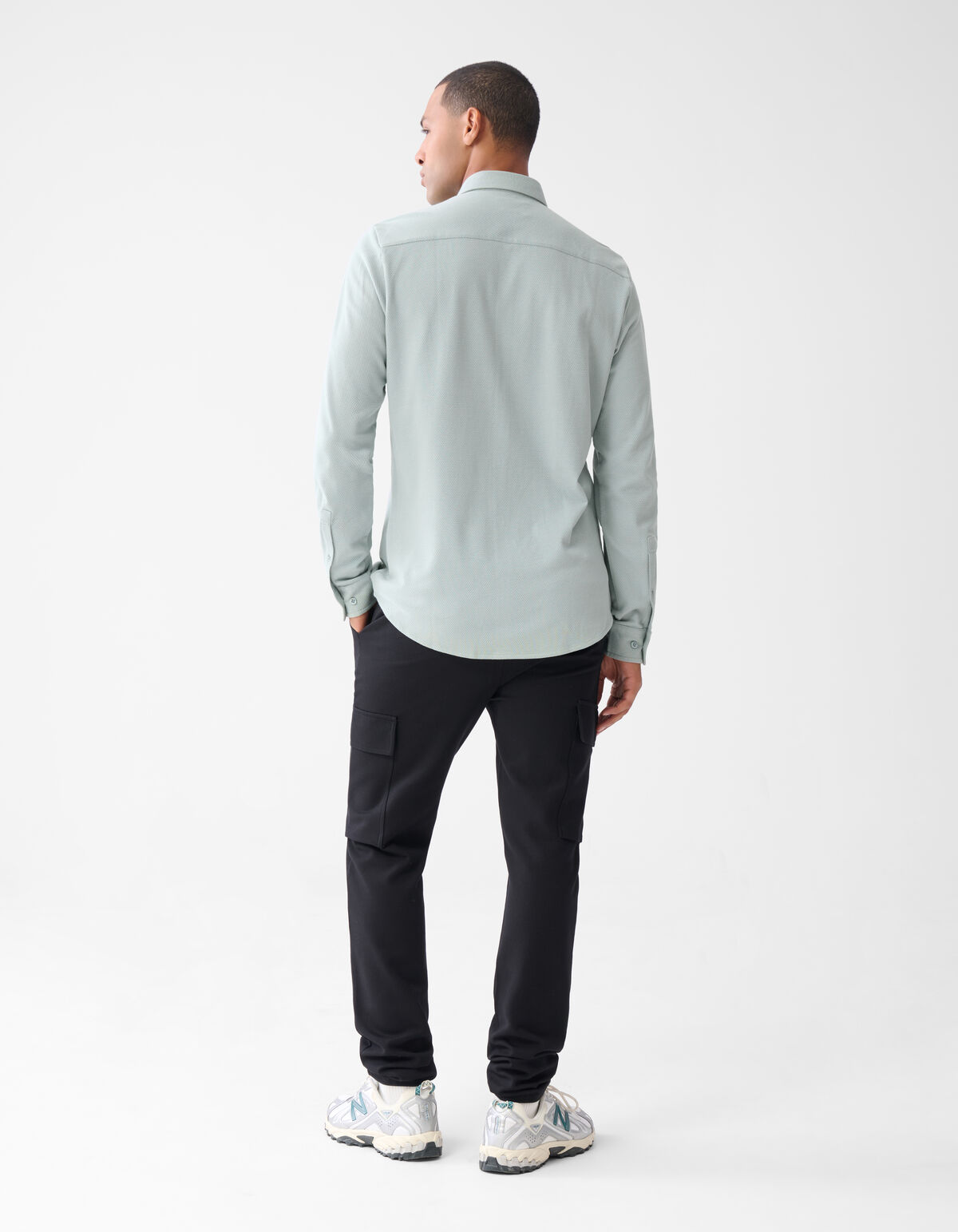 Structuur Overhemd Lichtgroen SHOEBY MEN