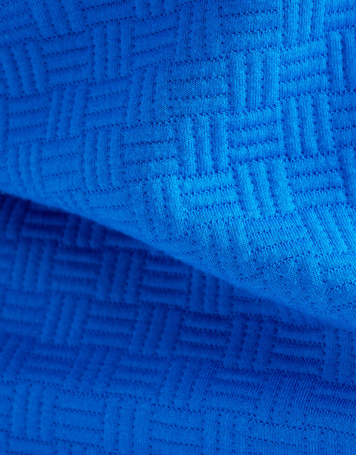 Half Zip Quilted Structuur Sweater Blauw SHOEBY MEN