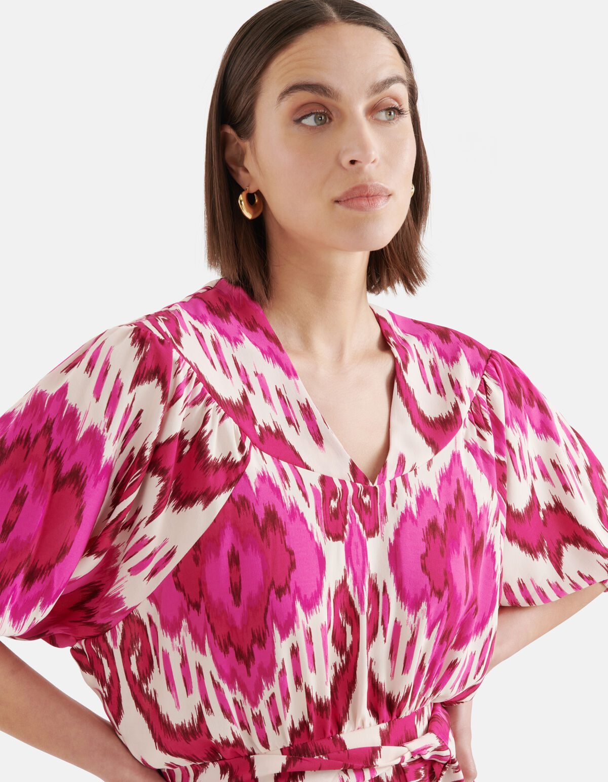 Grafische Print Jurk Roze SHOEBY WOMEN