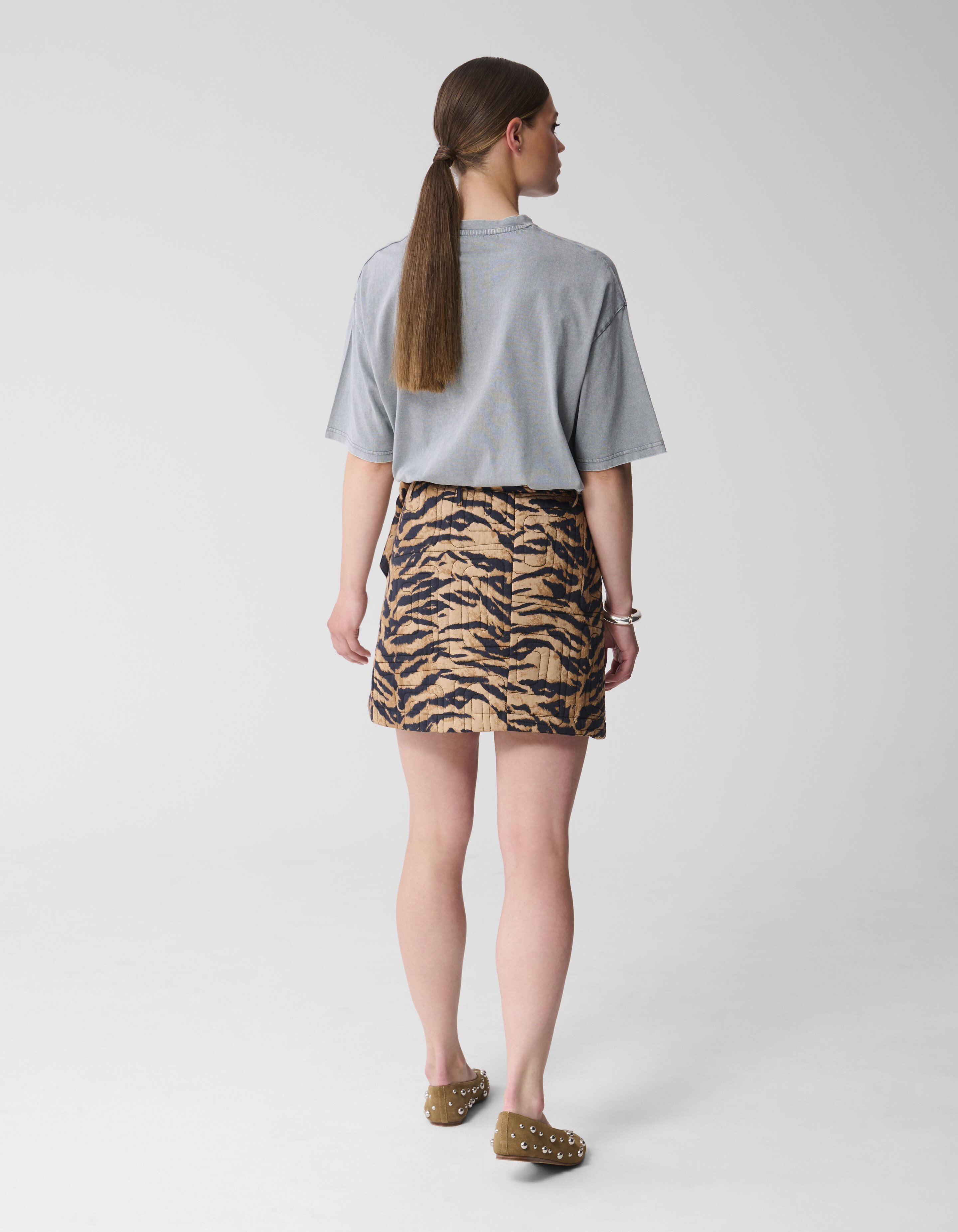Tiger Mini Rok Bruin SHOEBY WOMEN