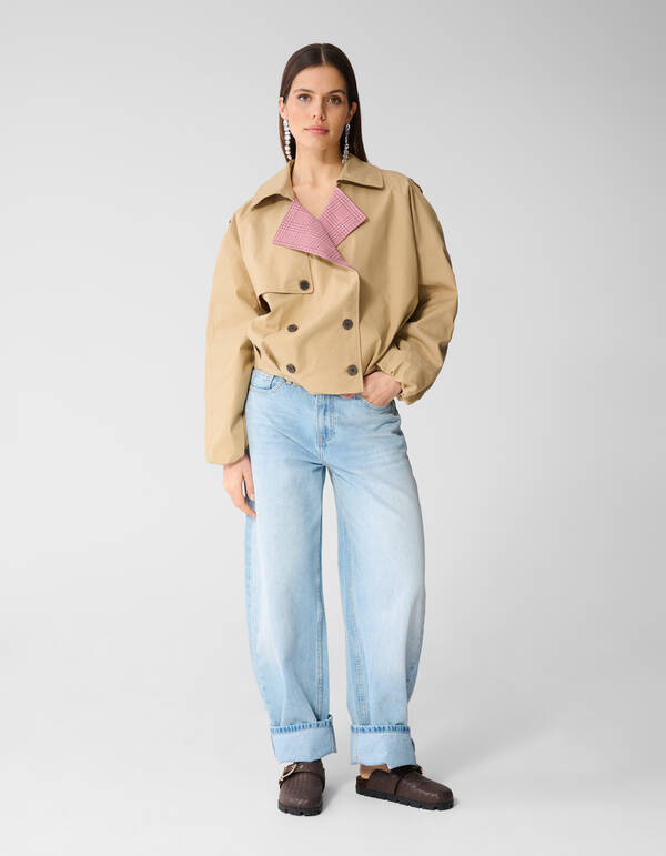 Oversized Cropped Trench Jack Camel SHOEBY WOMEN