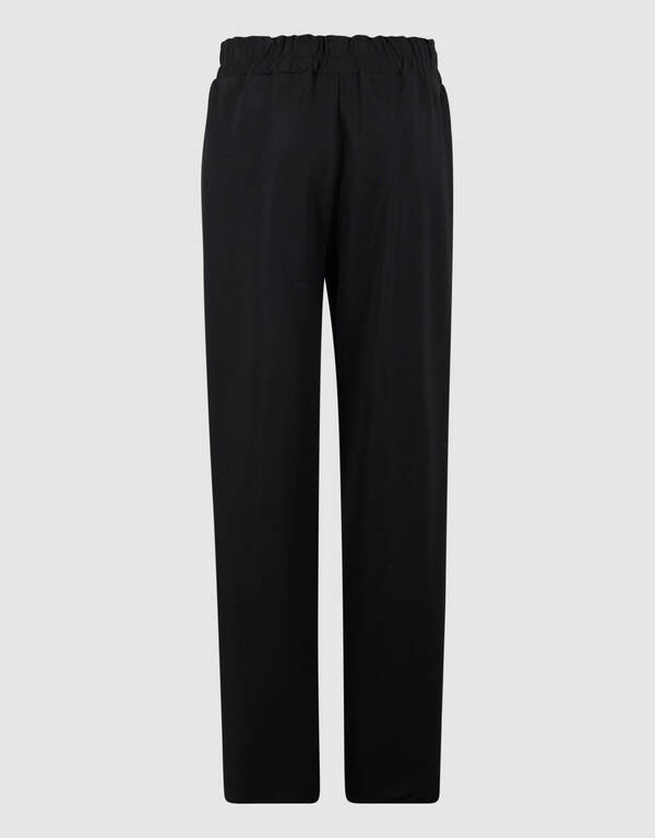 Sporty Glitter Wide Leg Broek Zwart SHOEBY GIRLS