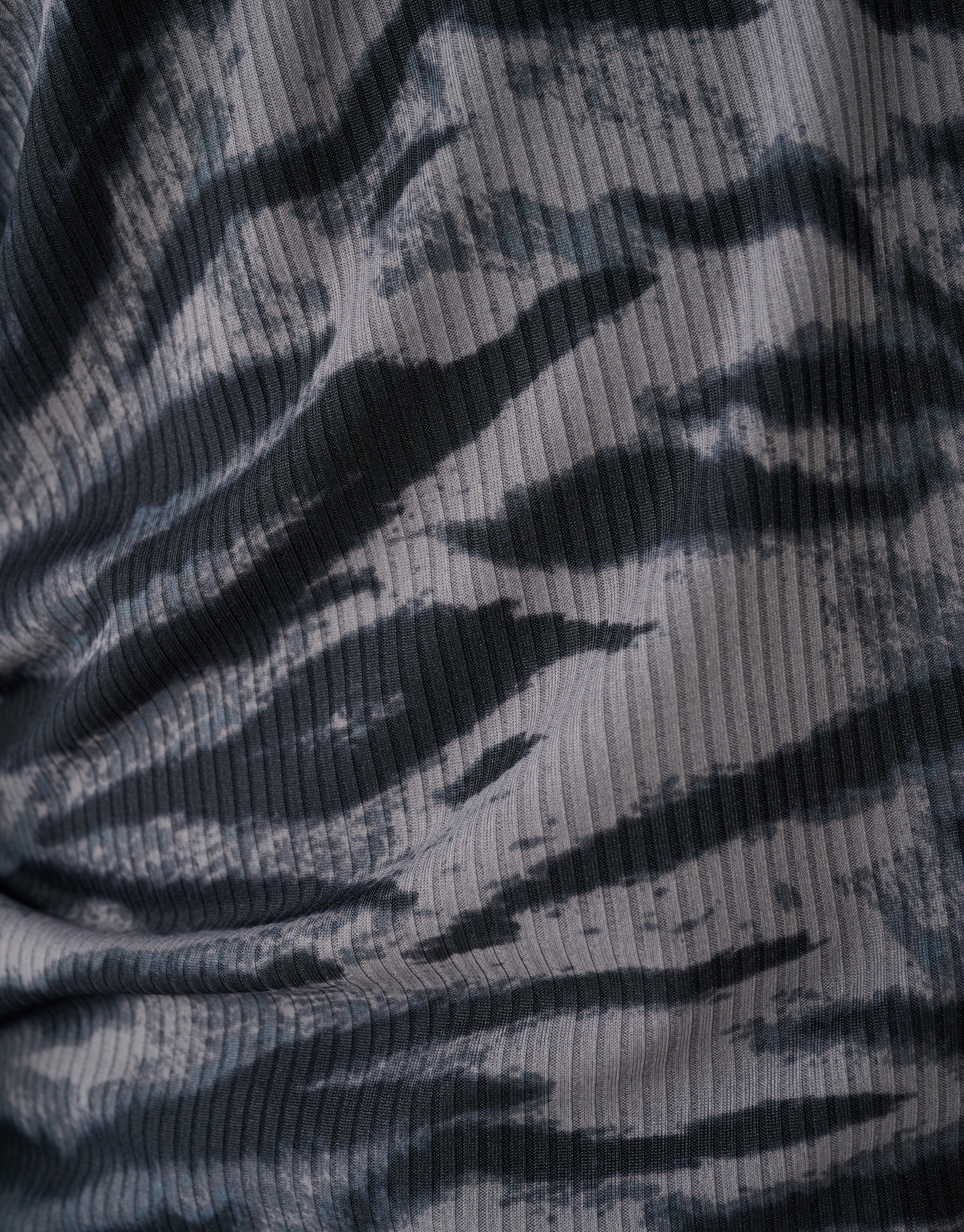 Tijgerprint Rib Jersey Top Donkergrijs SHOEBY WOMEN