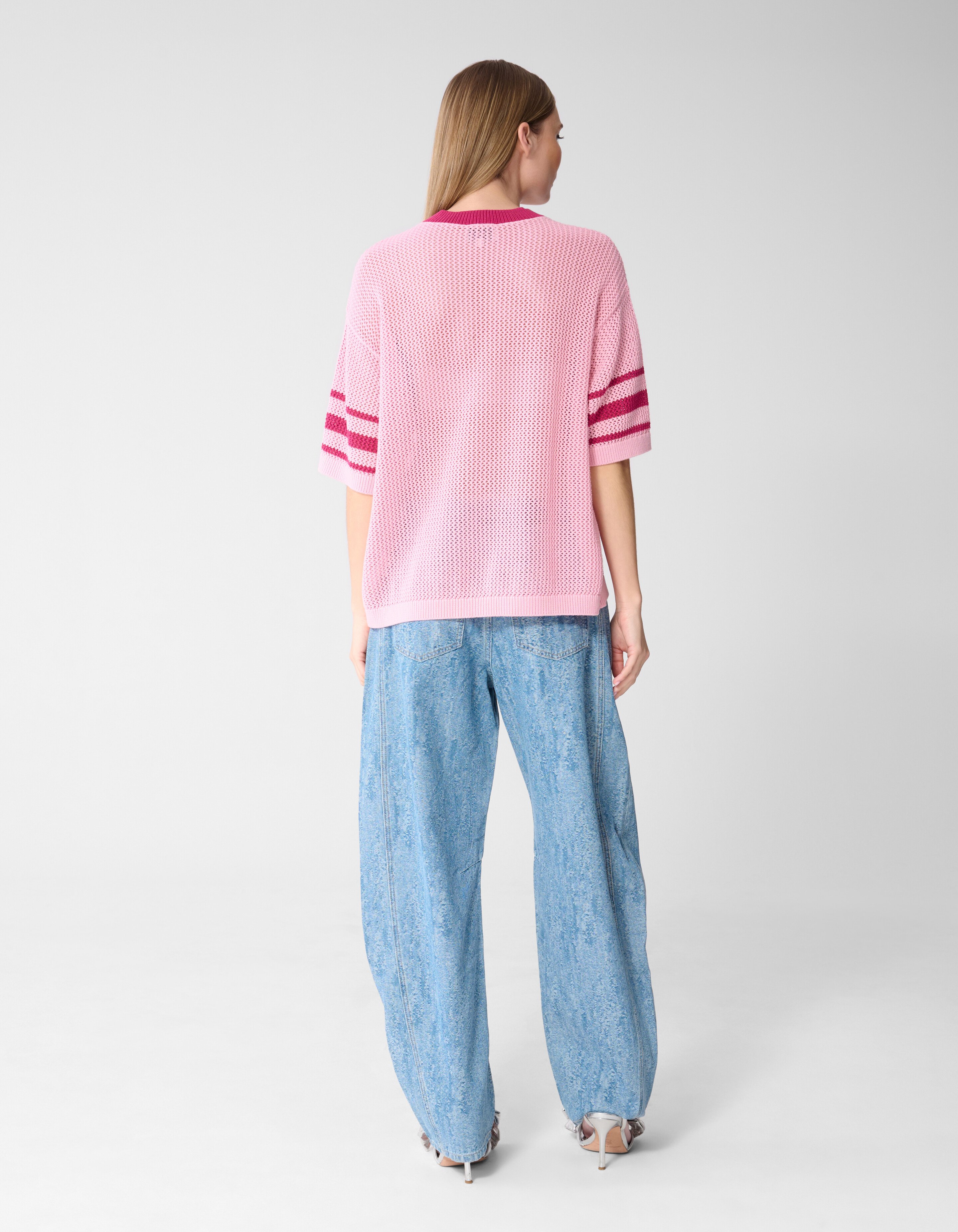Oversized Baseball T-shirt Roze SHOEBY WOMEN
