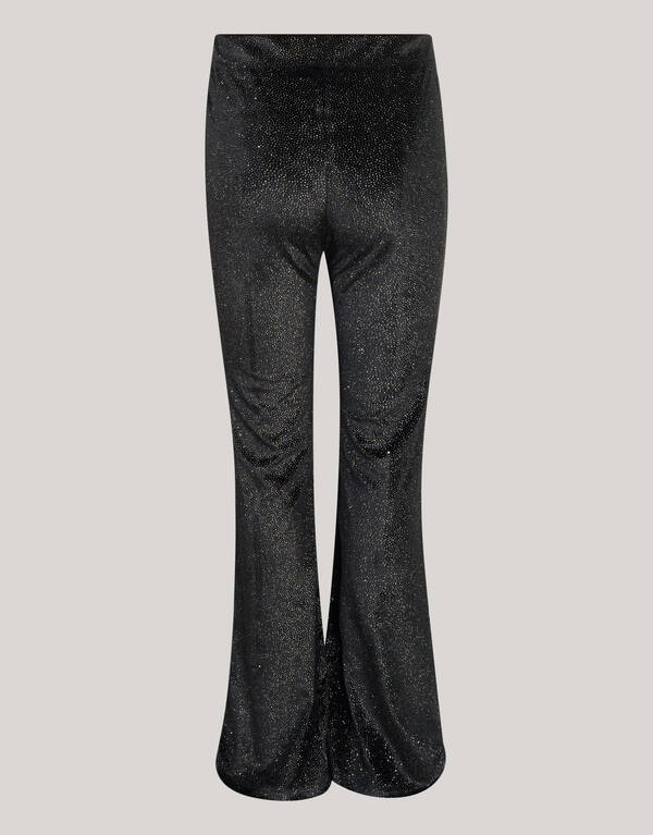 Glitter Split Flared Legging Zwart SHOEBY GIRLS