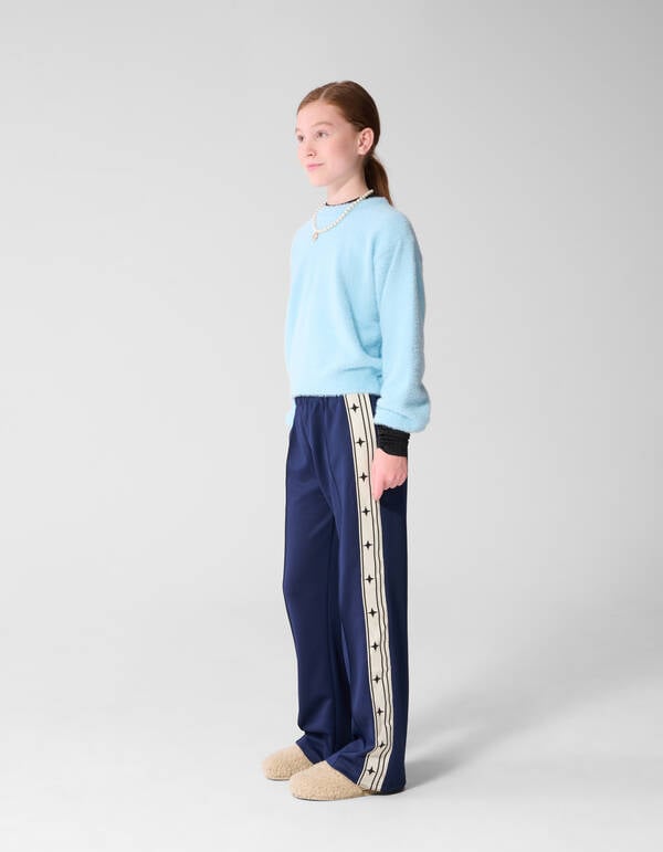 Wide Tape Broek Donkerblauw SHOEBY GIRLS