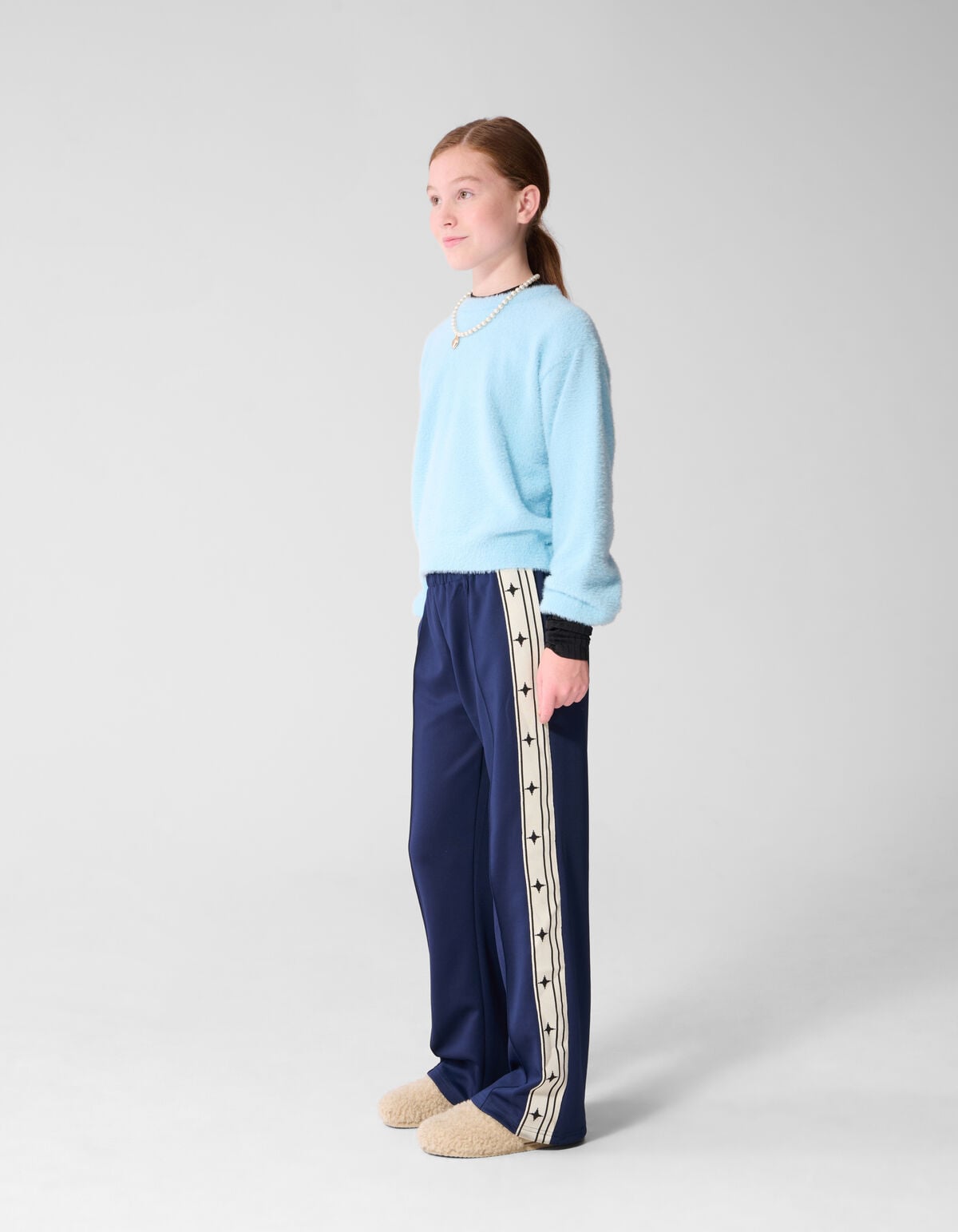Wide Tape Broek Donkerblauw SHOEBY GIRLS