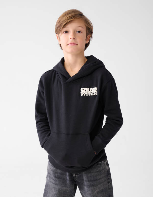 Tekstprint Hoodie Zwart SHOEBY BOYS