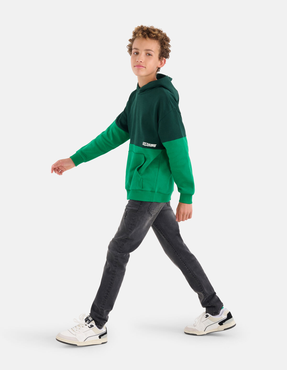 Colorblock Hoodie Groen SHOEBY BOYS