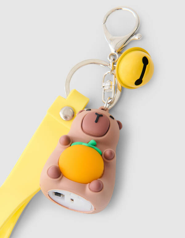 Glow Beer Sleutelhanger Lichtbruin SHOEBY ACCESSOIRES