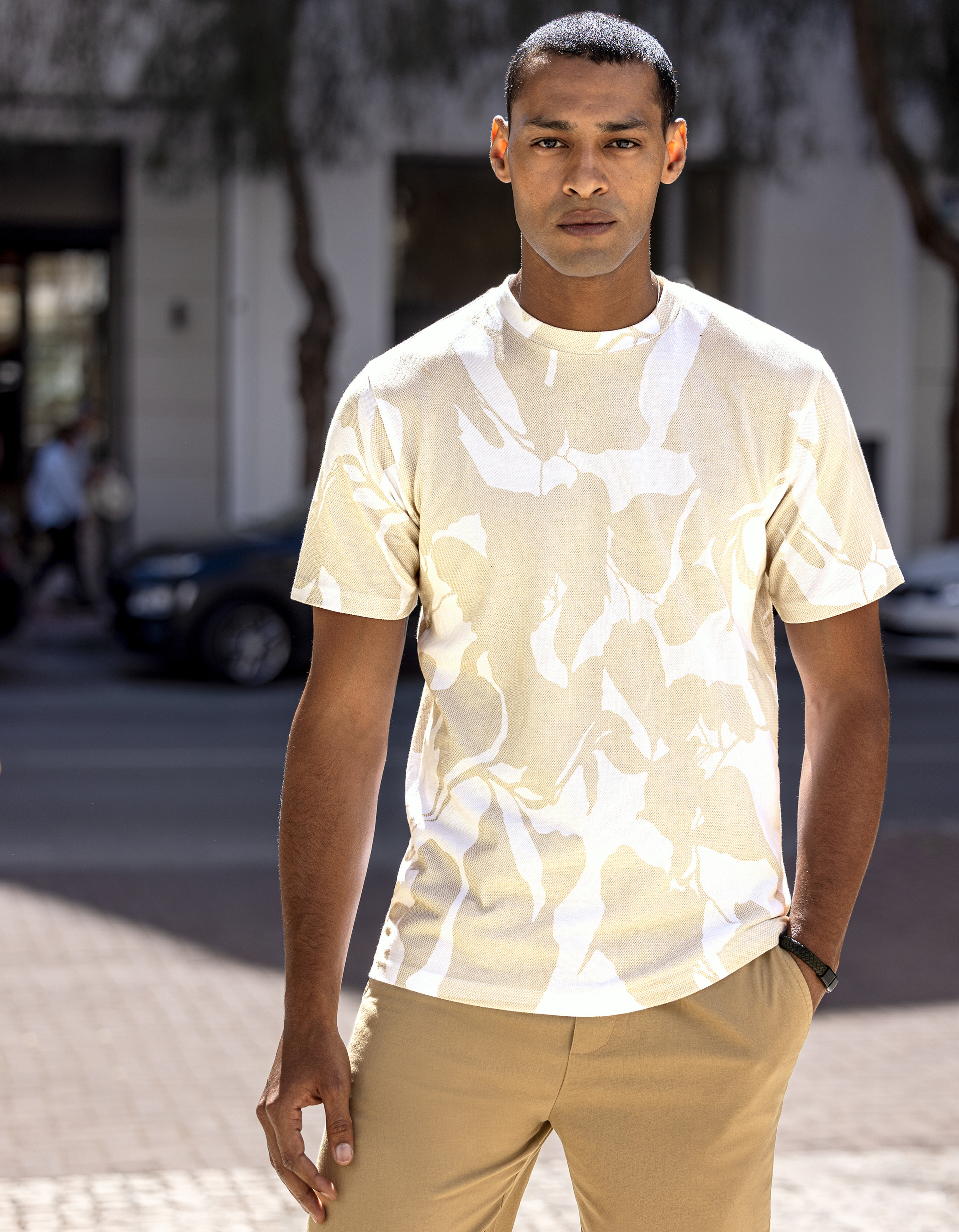 Waterprint T-shirt Beige SHOEBY MEN