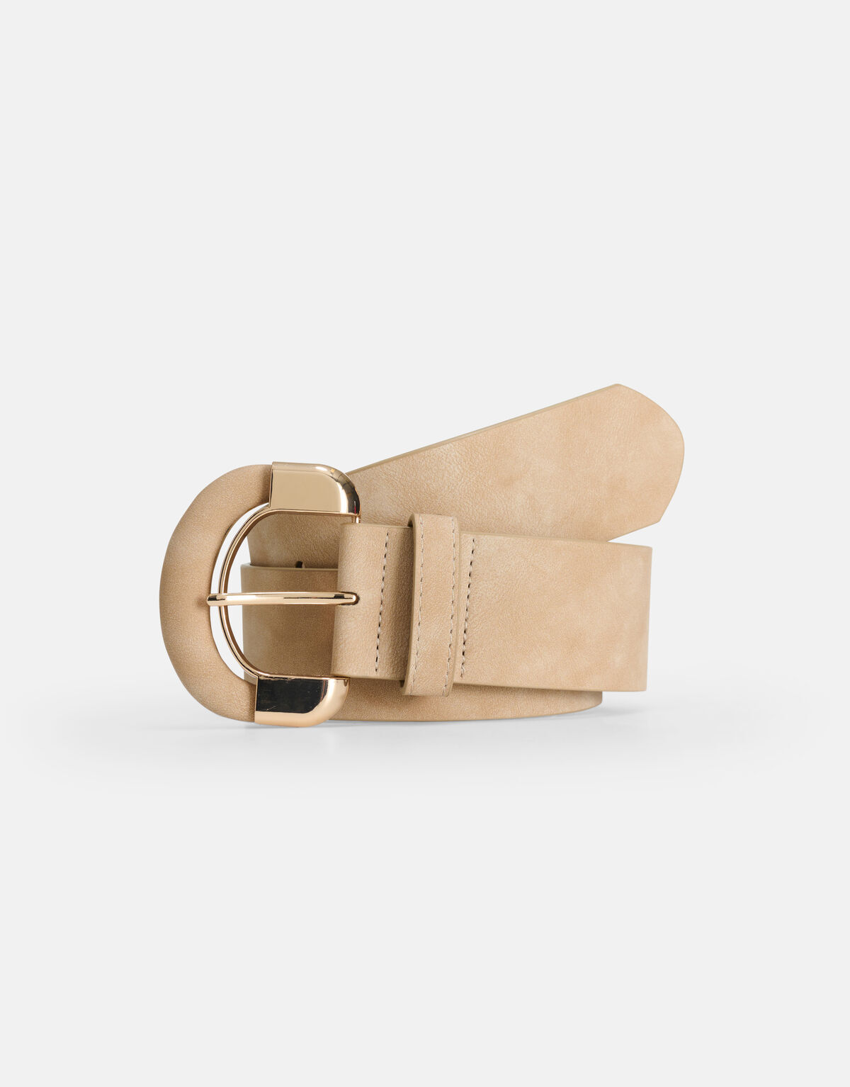 Metalen Buckle Taille Riem Beige SHOEBY ACCESSOIRES