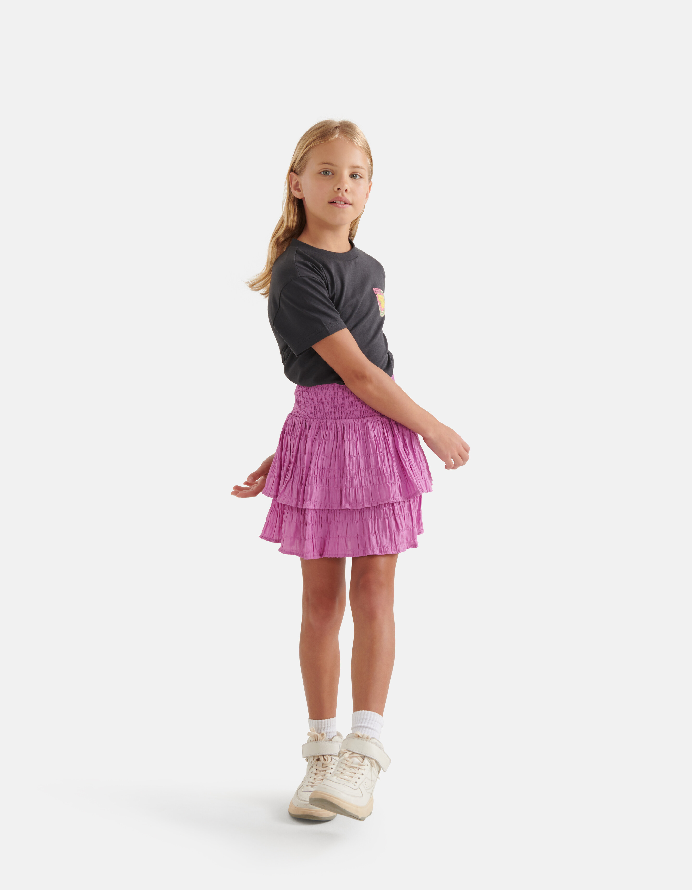 Seersucker Rok Paars SHOEBY GIRLS