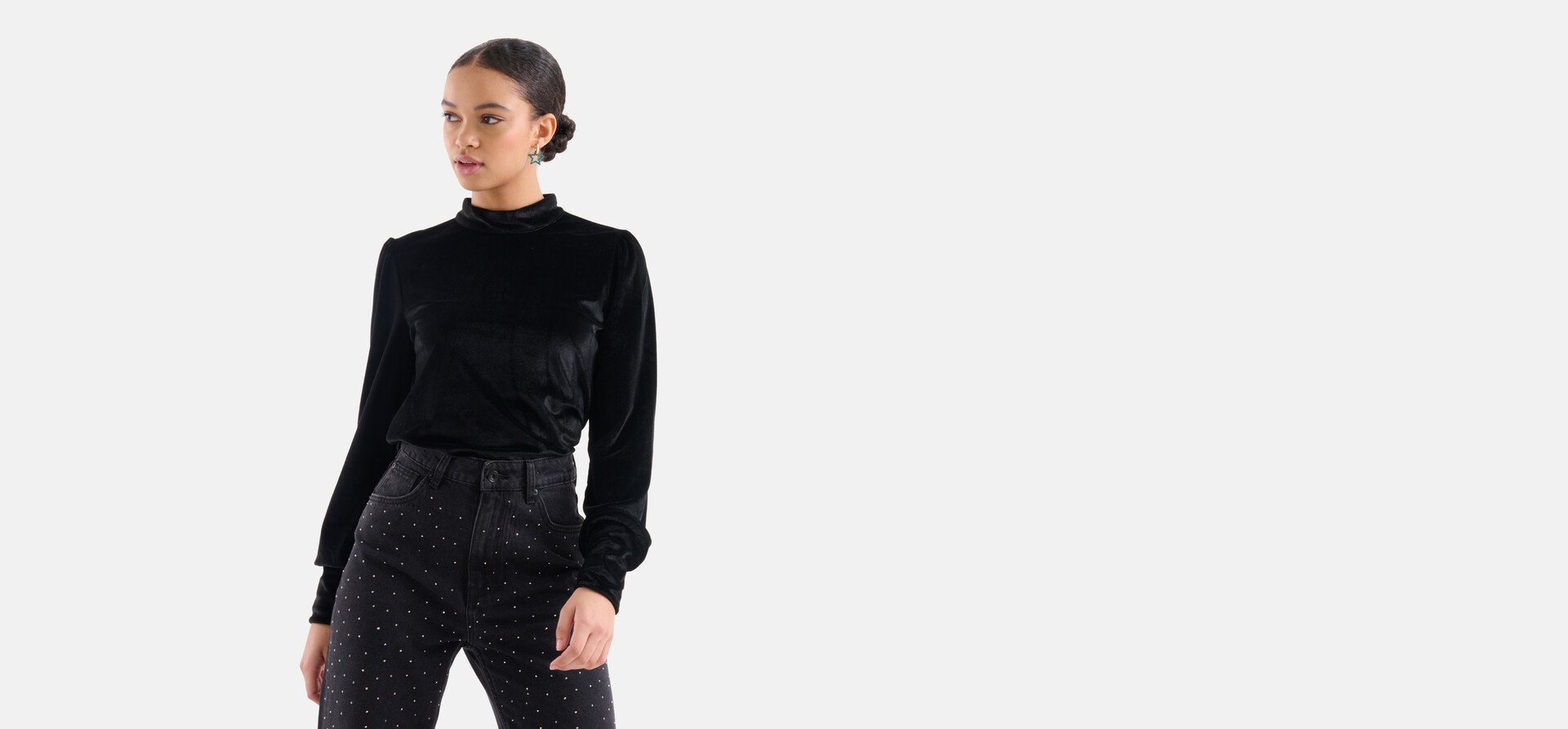 Velvet Top Zwart EKSEPT