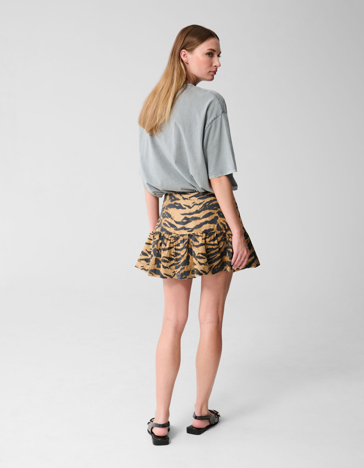 Tiger Mini Rok Bruin SHOEBY WOMEN