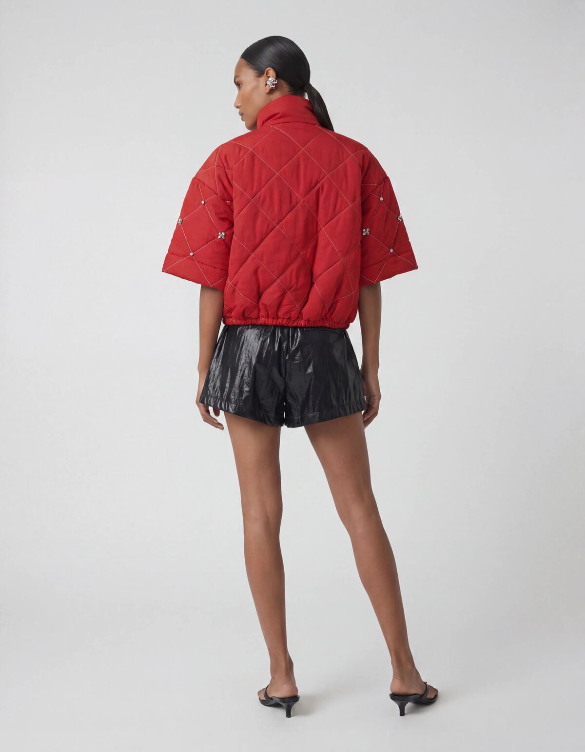 Quilted Strass Bomber Jack Rood SHOEBY WOMEN