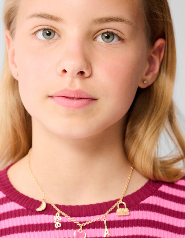 Striped Ruffle Top Donkerrood SHOEBY GIRLS