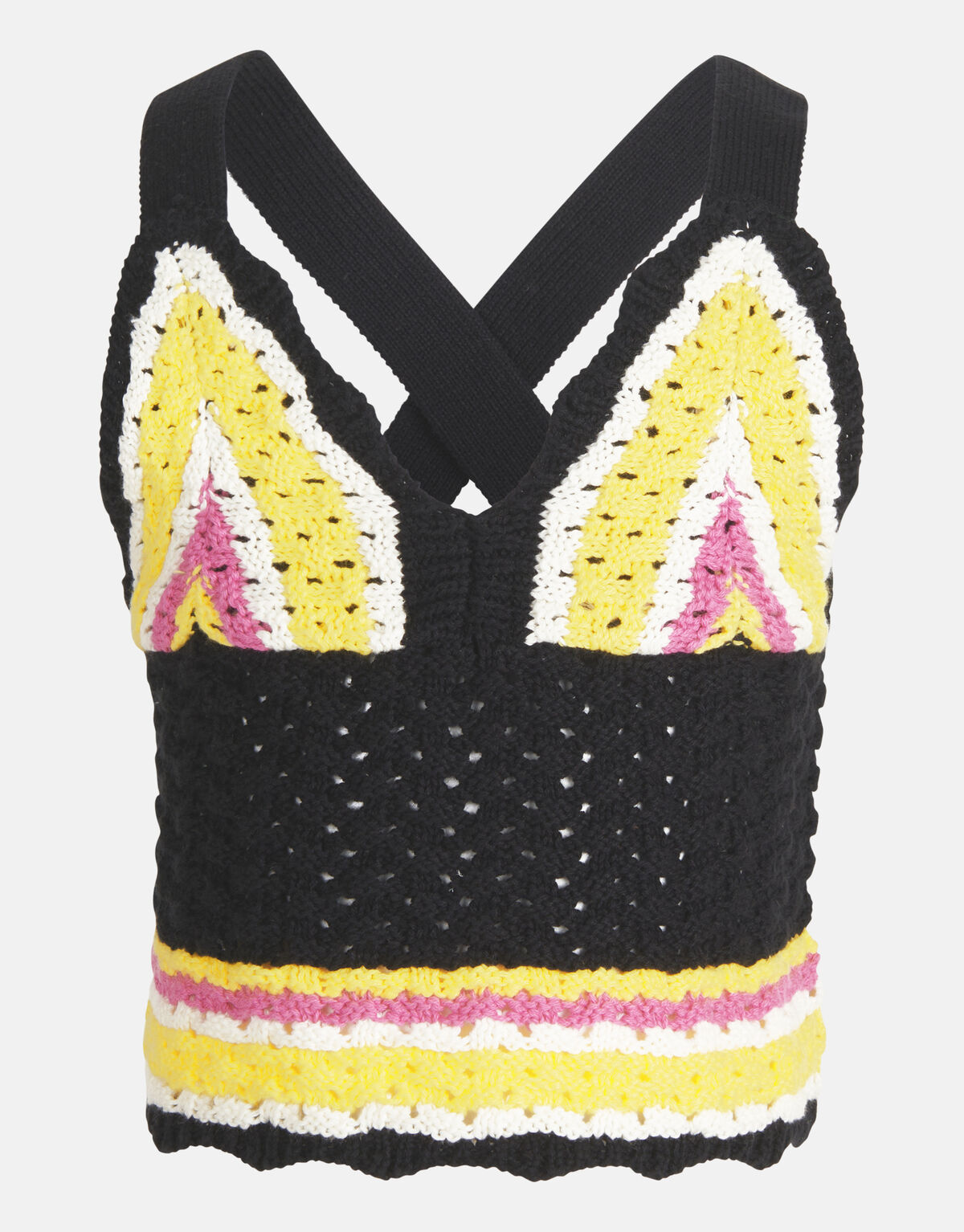 Crochet Triangle Top Donkergrijs SHOEBY GIRLS