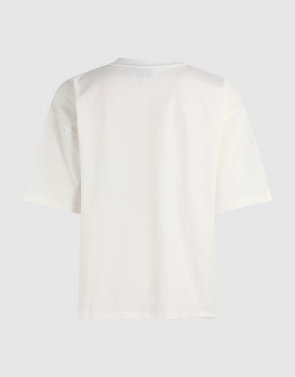 Oversized Varsity T-shirt Wit SHOEBY WOMEN