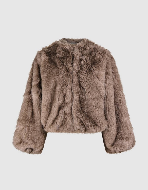 Hairy Fake Fur Jas Bruin SHOEBY WOMEN