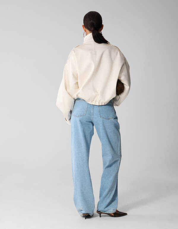 Oversized Bomberjack Gebroken Wit By Anna SHOEBY WOMEN