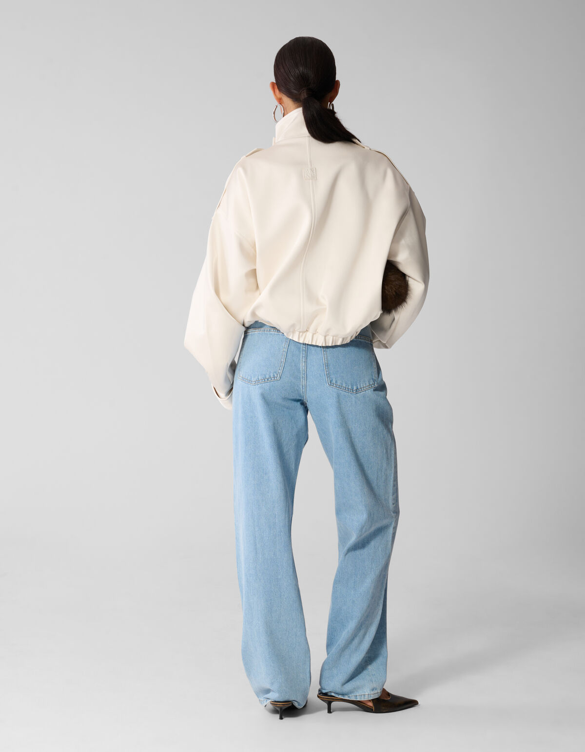 Oversized Bomberjack Gebroken Wit By Anna SHOEBY WOMEN
